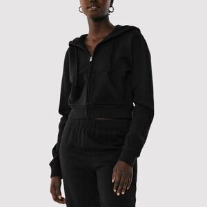 Hollister Zip‑Up Sweatshirt – Black, Small (S)